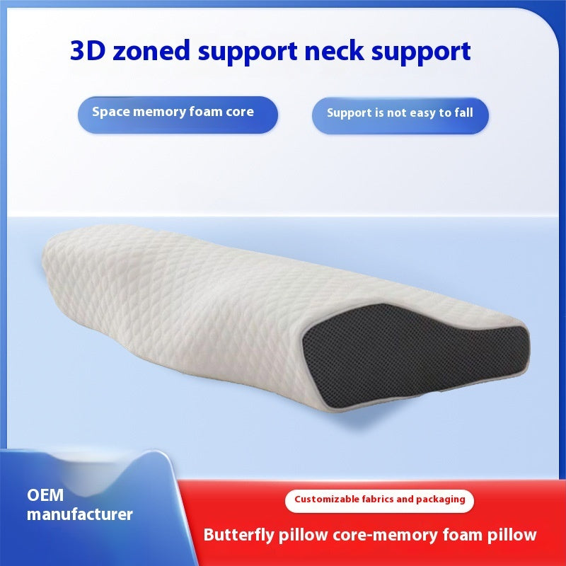 ErgoSleep Pro minnesskumskudde sedd från sidan med konturform