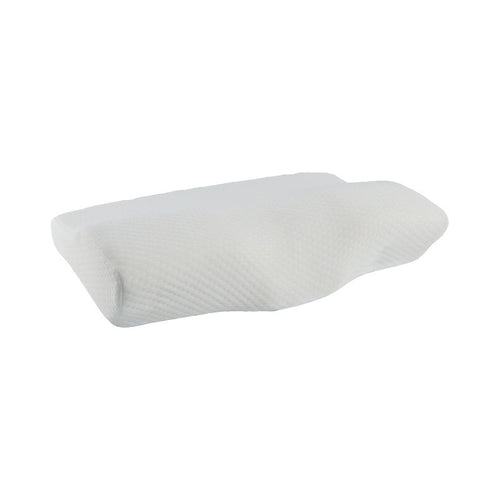 ErgoSleep Pro ergonomisk minnesskumskudde i vitt med grå sömmar