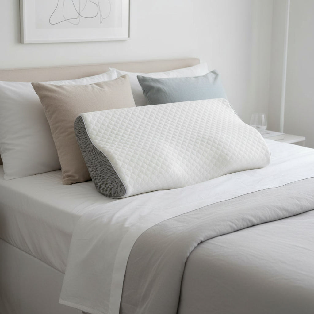 ErgoSleep Pro minnesskumskudde i sovrumsmiljö